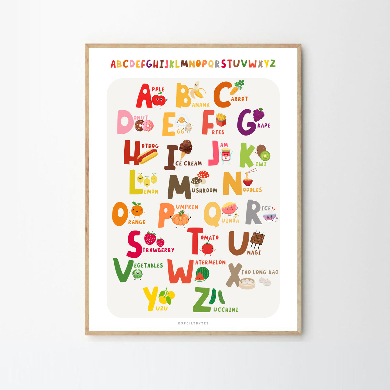 Big Alphabet ABC Food Poster (Preorder)