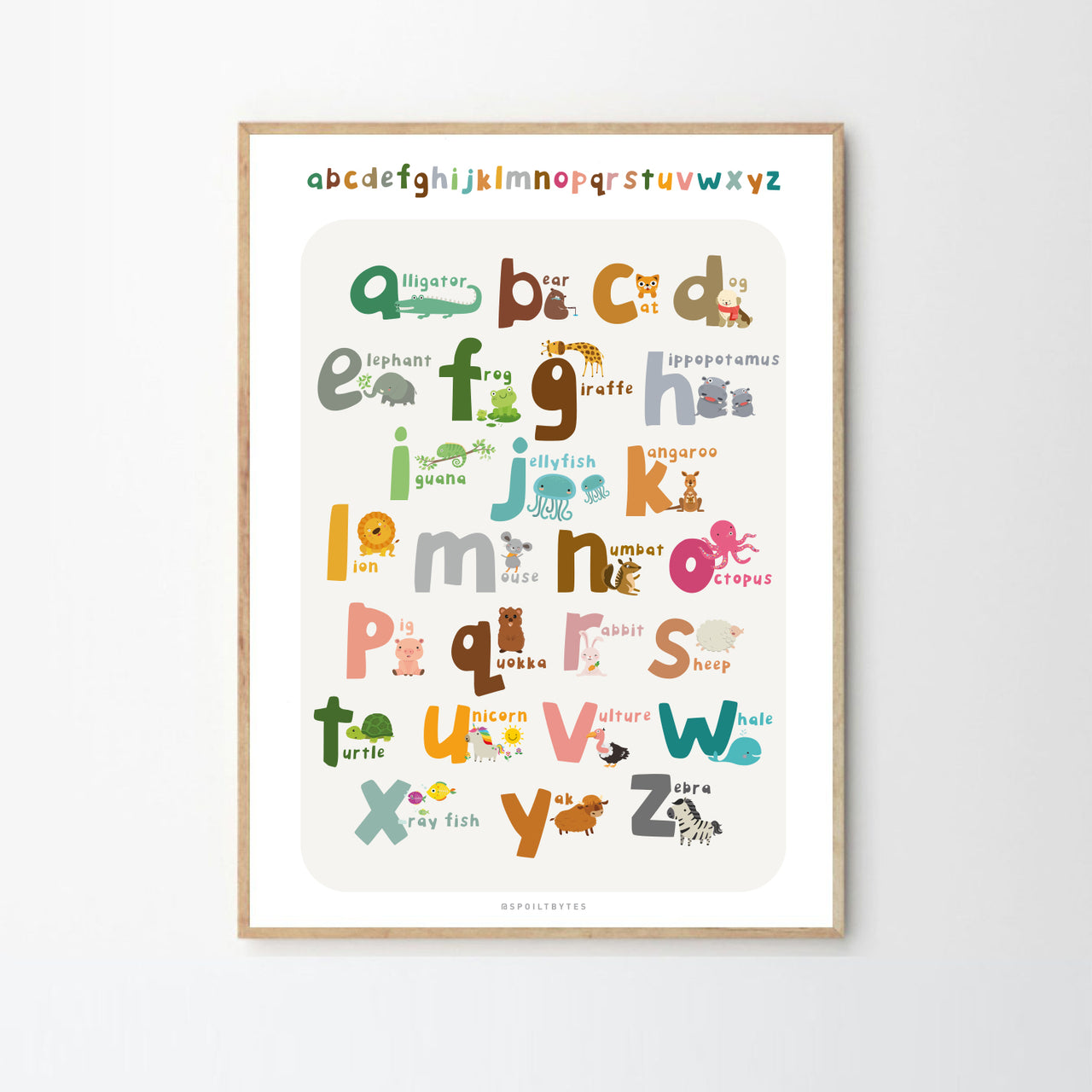 Small Alphabet ABC Animals Poster (Preorder)