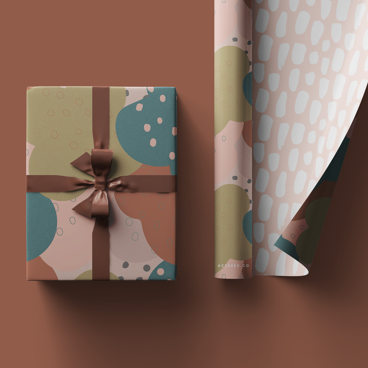 Oriental Blush Wrapping Paper Roll, 50x70cm