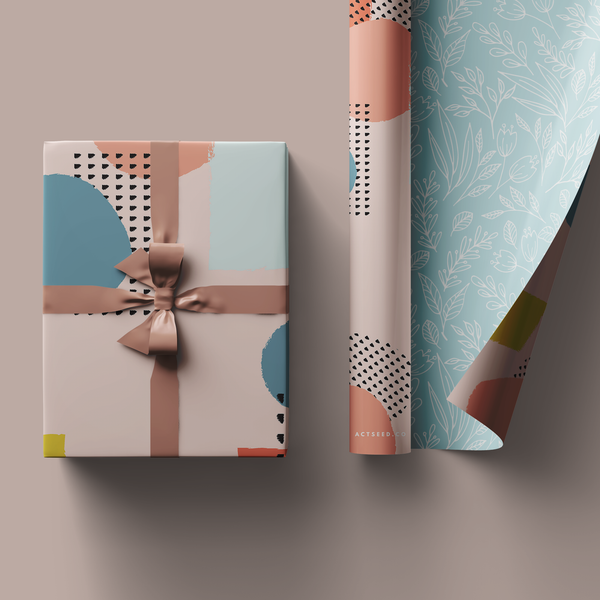 Pastel Garden Wrapping Paper Roll, 50x70cm