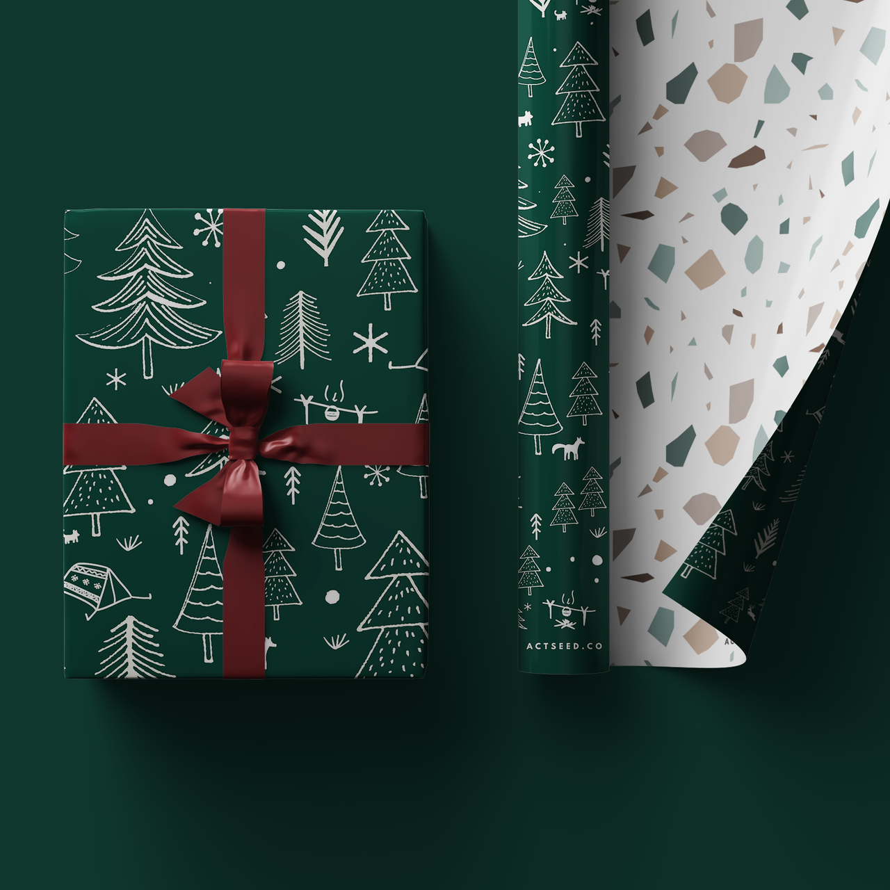 Christmas Quartz Wrapping Paper Roll, 50x70cm